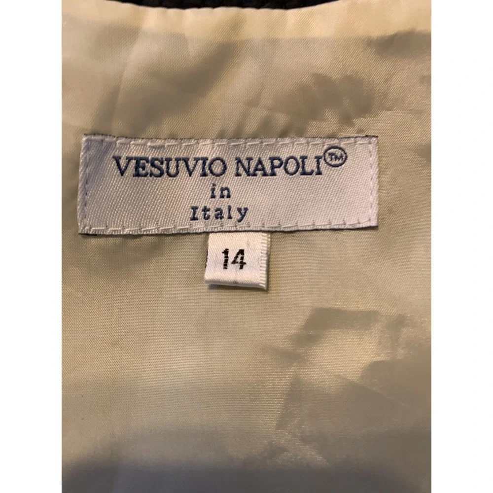 Men's Vesuvio Napoli Cream 4 Bttn Satin Tuxedo Vest prom party Sz S Belt Back